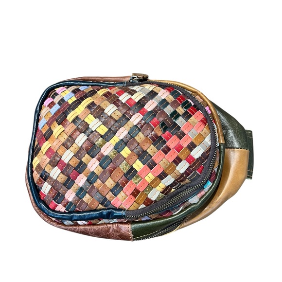Ameri Amerileather Woven Leather Cross-body - Picture 5 of 6